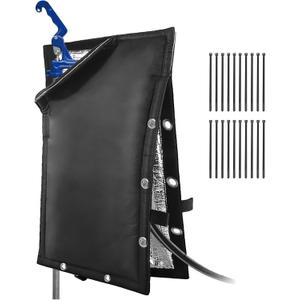 Outdoor Faucet Cover for Winter, 29.5"H x 14"W Universal Insulated Faucet Covers, 5-Layer Oxford Fabric with Drawstring, Outside Spigot Cover for Garden Hydrant, RV, Sprinkler Systems (Black)