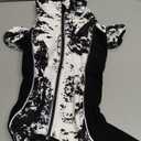 Fleece Dog Coat for Small Medium Dog,Pullover Pajamas Jumpsuit Bodysuit Puppy Coats with Legs, Pet Windproof Warm Cold Weather Jacket Full Body Vest Cozy Snowsuit Outfit Clothes (White, M)