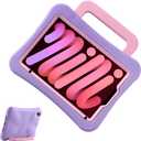 Kids Case for iPad Mini 7 (A17 Pro) 2024 /iPad Mini6 2021, Light Weight Heavy Duty/Shockproof/Drop Proof with Handle/Kickstand, Child Friendly Cover for iPad Mini 7th/6th Gen 8.3inch (Purple Pink)