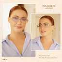 Madison Avenue 2 Pack Classic Blue Light Blocking Reading Glasses for Women, Vintage Anti Glare/Eyestrain Computer Readers Demi/Purple +3.0