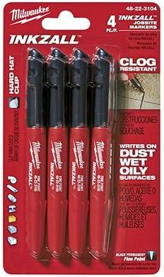 4PK BLACK FINE POINT MARKERS