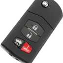 Key Fob Cover Replacement 4 Buttons Key Fob Remote Control Shell Case- Compatible for Mazda 3 5 6 MX-5 CX-7 CX-9 RX-8