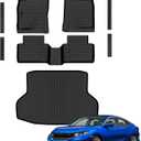 AUXKO Floor Mats Cargo Mat Door Sill for Honda Civic Sedan 2016-2021 | High Wall,All-Weather,All Season,Odorless,Anti Slip,Rain&Salt Resistant,TPE Material,Black,Accessories,Pet Friendly