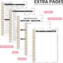 2026 Planner, Weekly and Monthly Calendar Planner for Women, Jan 2026 - Dec 2026, Hardcover Planning Agenda book with Tabs, Spiral Bound, Inner Pocket, Perfect for School Office Supplies, 6.3" x 8.5" - Wildflowers