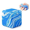 3 Pcs Swirl Ice Cube Bulk Stress Cube for Adults Anxiety Relief Soft Squeeze Sensory Square Ball for Prizes Goodie Bag Party Favors(Blue)