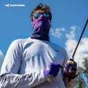 KastKing Ultimate Angler Fingerless SPF Sun Gloves, UPF50+ Sun Protection Fishing Gloves, Hydrocool Technology, Open Palm Design, Extended Cuff UV Protection Gloves for Fishing, Hiking, and Cycling (Royale Family)