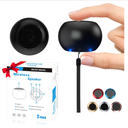 2Pack Portable Mini Speakers, Bluetooth Tiny Speakers,Wireless Micro Speaker for Phone/PC/Tablet, Rechargeable Battery, Built-in Microphone, Cute Mini Speaker with Strap to Carry, Black