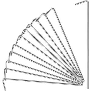 17 Pack Heavy Duty Metal Tent Stakes for Outdoor Decorations, Gardening & Canopies, Christmas Decorations