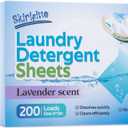 2 x Lavender Laundry Detergent Sheets, 100 Count | Compact lavender-scented laundry sheets; lightweight, travel-ready format for everyday fresh laundry cleaning.