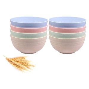 Unbreakable Cereal Bowls - 24 OZ Wheat Straw Fiber Lightweight Bowl Sets 8 - Dishwasher & Microwave Safe - for,Rice,Soup Bowls