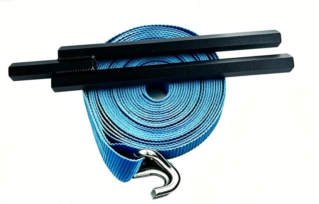 Strap Winder for 1/2 Inch Impact Drill - Heavy Duty Aluminum Ratchet Strap Roller, Cordless Drill Attachment for Flatbed Truck Trailer Winch Straps up to 4 Inch Wide