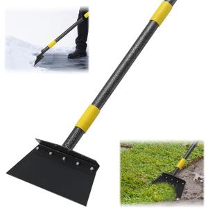 Garden Cleaning Shovel, 60" Multifunctional Flat Shovel, Heavy Duty Manual Weeder Metal Floor Scraper Garden Tool for Lawn Edging, Digging, Weeding,Scraping, Ice Remove