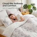 UNIKOME Boho Tufted King Size Comforter Set, Shabby Chic, Ivory White