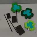 3 Pcs St. Patrick's Day Tiered Tray Tabletop Decor Tall Standing Rustic Clover Block Set Farmhouse Green Shamrock Clover Home Decor Wooden Sign for Party Festival Celebration
