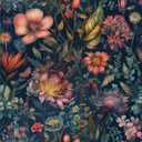 Livelynine Flower Wallpaper Dark Blue Vintage Floral Peel and Stick Wall Paper Colorful Boho Pink Green Red Bright Colors Removable Navy Floral Contact Paper for Cabinets Self Adhesive 17.5x78.8