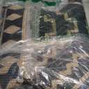 Lahome Bijou Moroccan Easy Jute Carpet, 3x5 Indoor Outdoor Entryway Patio Rug 3x5 Farmhouse Black Washable Living Room Rug, Non Slip Indoor Outdoor Carpet for Patio Courtyard Deck