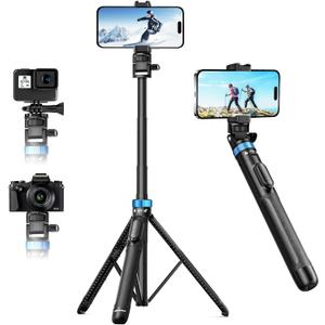 UBeesize 72" Phone Tripod - Tripod for iPhone & Selfie Stick with Phone Holder & Remote - Upgraded, Stable & Portable Stand for iPhone 17/16/15/14, Android, Cameras & Action Cams