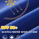 Angel season Rash Guard for Boys UPF 50+ Swim Shirt Long Sleeve Bathing Suit Summer UV Protection Sun Shirts Rashgurad (2T, White Blue)