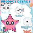 DAVAXI 60 Set Ocean Animal Art Cards DIY Sea Animals Coloring Magnet Ornaments with 24 Colored Pen Ocean Craft Kits Sea Coloring Craft Painting Card for Class Art Party Favors DIY Crafts Home Decor