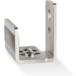 EaseLife Sliding Barn Door Bottom Floor Guide,U Shape,Flexible Adjustable Fit Distance,Flush Flat Bottom Design,Wall Mount System,for Door & Cabinet,Brushed Nickle (1 Piece, Nickel)