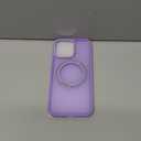 IYH 360 Rotatable Magnetic Case for iPhone 13 Pro, Military-Grade Shockproof Phone Cover with Matte Translucent Back(White)(Light Purple)