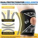 NEVVIS Knee Brace, Patellar stabilizing Knee Brace for Running Knee Support Meniscal Tear Knee Pain, ACL, MCL, Arthritis Injuries Recovery (Medium)