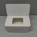 NOVWANG Wipes Dispenser, Large Capacity Baby Wipe Holder(8.3L x 4.9W x 3.9H inches) Refillable Wipes Container with Sealing Design Baby Wet Wipes Dispenser for Bathroom Home Office Car (White)