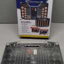 Battery Daddy Storage & Organizer Case w/Tester, Stores & Protects Up to 180 Batteries, Double-Sided, Clear Locking Lid, Secure Latches & Portable Carrying Handle - Charcoal (Batteries Not Included)