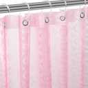 EVA 3D Pink/Magenta Flower Plastic Shower Curtain Liner - Premium Light Weight 72" x 72" Bathroom Shower Showroom Curtain Liner with Rustproof Metal Gromments and Weighted Magnet