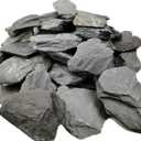 Voulosimi Natural Slate Rocks PH Neutral Stone Perfect Rocks for Aquariums, Landscaping Model,Tank Decoration,Amphibian Enclosures (7.5 LB, 1-3 inch)