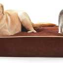 Laifug Orthopedic Memory Foam Extra Large Dog Bed Pillow(50"x36"x10", Chocolate) Durable Water Proof Liner & Removable Washable Cover & Smart Design