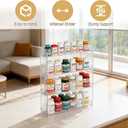 4-Tier Vitamin Storage Organizer, Medicine Organizer for Vitamin Bottles Pill Bottles Holder Rack for Countertop, Bathroom Cabinet Storage Items Are Clearly Visible