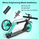 Kick Scooter for Kids 8-12, Teens & Adults, Foldable, Hand & Foot Brake | Lightweight for easy carrying. Shock-absorbing wheels smooth out bumps. 240 lbs and 4-Level Height for growing riders.
