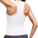 Alaroo Workout Tops for Women Sleeveless Racerback Tank Tops (White, XL)