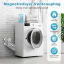 Magnetic Dryer Vent Kit, Quick Connect for 4" Dryers, Save 46 Inches of Space, Strong Magnetic Hold, 3.3FT Hose, Airtight Seal & Reinforced Wall Connector