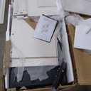 JXQTLINGMU Farmhouse 76" Height Computer Desk with Hutch, Office Desk with Charging Station, Drawers and Storage Cabinet, Workstation for Office Home, Off White