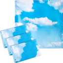 VIHOSE 4 Pcs 2 x 2 Feet Fluorescent Light Covers for Ceiling Lights Classroom Magnetic Light Filters for Reducing Harsh Glare Flicker for Office Classroom Home Drop Ceiling(Sky Cloud)