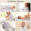ZPECC Muslin Toddler Blanket Thicker, 47x47 Organic Cotton Kids Quilt Hypoallergenic for Baby Essentials Crib Stroller Daycare Cot, Butterfly