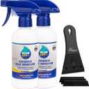 Perco Glue Off Adhesive Remover - Set of 2 10 fl. oz with Scraper | Glue Remover Spray Effortlessly Erase Adhesive Hassles & Car Stickers - for Label Sticker Residue