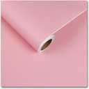 CRE8TIVE 24"x354" Large Size Pink Wallpaper Peel and Stick Modern Pink Contact Paper Self Adhesive Removable Waterproof Thick Durable Matte Pink Vinyl Film for Bedroom Kids Room Walls Countertops