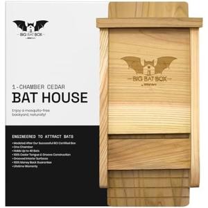 BIGBATBOX - Complete Bat House for Outdoors - Clean Backyard from Mosquitoes - No Interior Paint - One-Chamber Design - Easy to Hang - Bat Houses for Outdoors