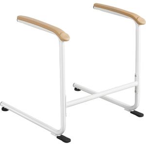 Eligible Toilet Safety Rails, Adjustable Toilet Frame for Elderly, Seniors, Handicap & Disabled, Foldable Handicap Toilet Handles Fit Any Toilets White