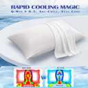 TELUS Cooling Pillowcases for Hot Sleepers Queen Size 2-Pack, Silky Soft Breathable Pillow Case with Envelope Close, Stay Cool Pillow Cover for Night Sweats, 20x30 Inch, White