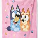 Jay Franco Kids Plush Throw Blanket Soft & Comfy Throw for Couch or Bed Cozy Home Dcor for Living Room & Bedroom, Pink - Bluey, 46x60 - Throw Blanket