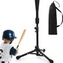 Tebery Baseball Batting Tee for Kids, Adjustable Softball Hitting Tees with Carry Bag, Portable Ball Training Tee with Flexible Rubber Top, Stable Tee Ball Stand for Practice, 20.86 to 39.76 Inches