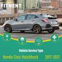 26" 18" 14" Windshield Wiper Blades Replacement for Honda Civic Hatchback 2017 2018 2019 2020 2021 Premium All Weather Front Rear Wipers Set - OEM Quality (Pack of 3)