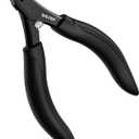 BEZOX Ingrown Toenail Clippers for Seniors, Slant Straight Blade Toe Nail Clippers for Thick and Ingrown Nails, Soft Grip Long Handle Toenail Scissors for Mani & Pedi Nail Care - Black (Large)