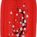 Traditional Japanese Lanterns Outdoor Asian Chinese Japanese Silk Lanterns Lights Foldable Festive Hanging Lamp DIY Sushi Hanging Decorations Waterproof for Birthday Wedding Party (Red)