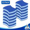 MR.SIGA Non-Scratch Cellulose Scrub Sponge, Dual-Sided Dishwashing Sponge for Kitchen, 12 Pack (Royal Blue, Light Blue)