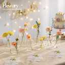 Hewory Glass Bud Vases for Flowers: Set of 20 Modern Small Flower Vases for Centerpieces - Clear Table Decoration for Wedding Party Events Home Decor Floral Arrangement